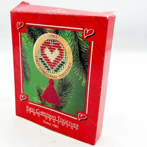 Hallmark First Christmas Together 1985 Ornament Heart - Picture 1 of 5