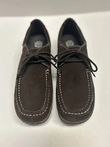 Yellow Box Wallabees Style Suede Brown Womens Shoes 10 Lace Up Loafers - Picture 1 of 14