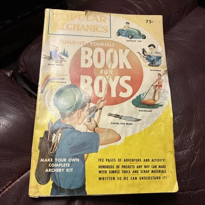 POPULAR MECHANICS BUILD IT YOURSELF BOOK FOR BOYS 1956 Young Men Survivalist PPB - Image 1 of 4