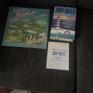 Jimmy Buffett Volcano 1979 Vinyl Tested Plus His Book A Salty Piece Of Land & cd - Picture 1 of 11