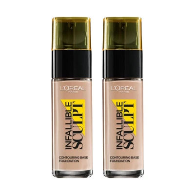 L’Oréal Infallible Sculpt Foundation Medium/Dark 29ml – Long-Lasting - Pack of 2 - Image 1 of 3