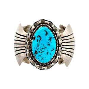 Stan Slim, Vintage, Circa 1990's, Bracelet, Lone Mountain, Navajo, 7 1/4" - Picture 1 of 4