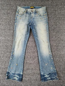 Ralph Lauren Rugby Jeans Damen 12 / 28 Bootcut Blumen Nieten Strass Y2K - Bild 1 von 24