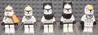 5 minifiguras Lego Star Wars Clone Trooper sw0128, sw0191, sw0286 y sw1425 Foto 1 de 4