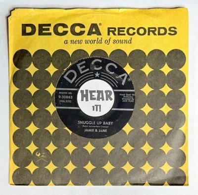 Melodic 50s Rockabilly Stroller 45 JAMIE & JANE Snuggle Up DECCA Gene Pitney mp3 Foto 1 de 3