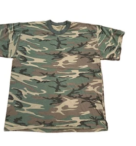 T-shirt uomo vintage anni 80 mimetica suoneria taglia XL morbida sottile punto singolo senza etichetta - Foto 1 di 5