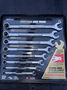 Sears Craftsman Usa Nos Combination Quick Wrench Set 8 Pc SAE 5/16 - 3/4 42358 - Picture 1 of 6