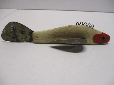 1950 LEROY HOWELL~FOLK ART FISH SPEARING DECOY~ICE FISHING LURE - Image 1 of 4