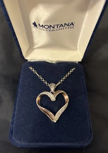 Collar corazón oro rosa "Facetas of Love" Montana Plaversmith para mujer - Imagen 1 de 4