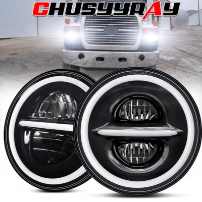 Faros LED Halo de 7 pulgadas haz alto bajo sellado DRL para Ford Bronco 1966-1979 Foto 1 de 4