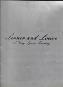 "Lerner and Loewe - A Very Special Evening"" programa de recuerdos 1979" - Imagen 1 de 4