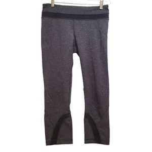 Lululemon Woman Size 8 Pace Rival Crop 22`` Giant Herringbone Black Heathered - Picture 1 of 5