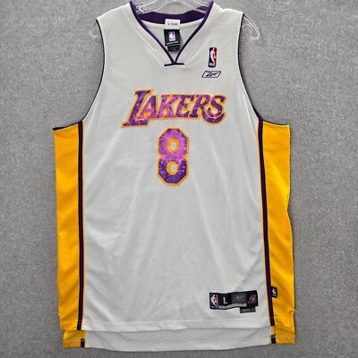 Camiseta deportiva vintage de Los Angelos Lakers para hombre grande amarilla Kobe Bryant 8 Reebok LEER Foto 1 de 4
