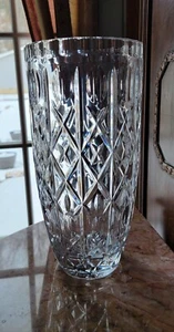 Schöne County Claire von Mikasa Kristall geschliffenes Glas 12 Zoll große schwere Vase - Bild 1 von 5