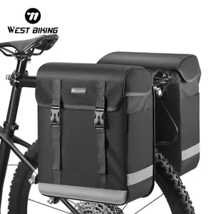 WEST BIKING Wasserdichte Fahrrad Doppel Gepäck Rack Pack Fahrradtasche 33L - Bild 1 von 15