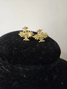 Pendientes Vintage Firmados MMA Museo Metropolitano de Arte Tornillo Trasero Tono Dorado - Imagen 1 de 6