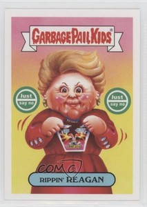 2018 Topps Garbage Pail Kids We Hate the '80s History Sticker Rippin' Reagan 8d4