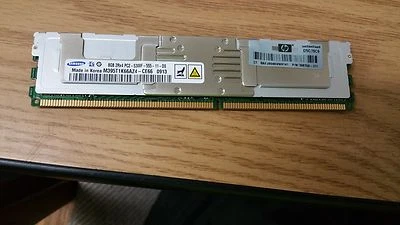 HP Samsung 8GB 2Rx4 PC2-5300F Server Memory M395T1K66AZ4-CE66 HP 398709-071 - Image 1 of 4