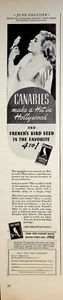 1941 French's Bird Seed Vintage 1940s Print Ad Canary Book Actress June Preisser - Picture 1 of 1