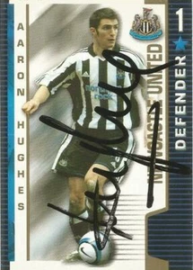 AARON HUGHES SIGNED NEWCASTLE 2004/2005 SHOOT OUT TRADING CARD+COA - Bild 1 von 1
