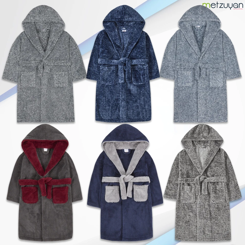 Niños Dos Tonos Acurrucados Lanza Vestido Vestido Cálido Esponjosos Con Capucha Suave Foto 1 de 1