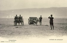 Carte Postale ancienne militaire Suisse Artillerie campagne (14782)