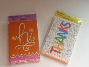 ¡NUEVO! Tarjetas Hallmark 16 tarjetas y sobres 2 impresiones 8 tarjetas cada una gracias y hola en blanco - Imagen 1 de 5