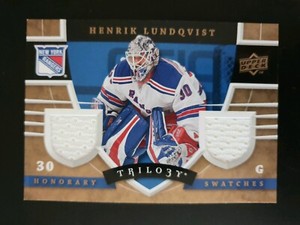 2008-09 Upper Deck Trilogy Honorary Swatches #HSHL Henrik Lundqvist