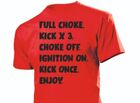 T-Shirt Full Choke Kick It Slogan Chopper Biker Bobber Cafe Racer Size 3-5XL
