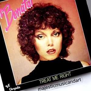 RARE COVER 1980 PAT BENATAR HIT ME WITH YOUR BEST SHOT 7" VINYL TREAT ME RIGHT - Picture 1 of 4