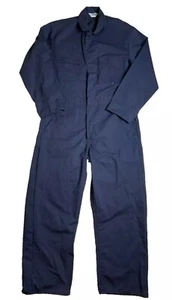 Vtg Sears Work Leisure Zip Up Coveralls Navy Mechanic Michael Meyers Size 36S - Picture 1 of 5