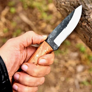 Custom HandMade Hunting Skinning Knife High Carbon Steel Blade Wood Handle 2923 - Picture 1 of 4