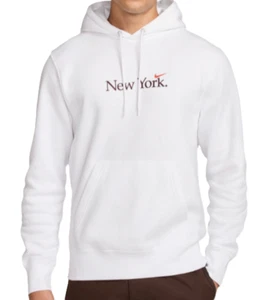 Nike Men's Club New York Pullover Hoodie White HV5078-100 j - Picture 1 of 2