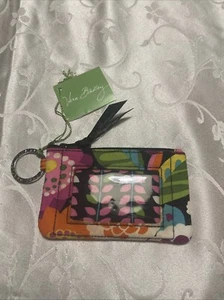 Neu mit Etikett ~ Vera Bradley Reißverschluss Ausweisetui Münze Schlüsselanhänger Halter Va Va Bloom - Bild 1 von 7