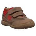 Boys Brown Leather Riptape Causal Startrite Shoes :Trail