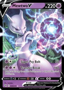 Pokemon TCG: Sword & Shield GO 030/078 Mewtwo V Ultra Rare NEW N/MINT+ - Picture 1 of 3