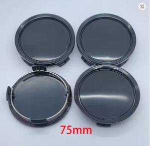 4Pcs 75mm Car Vehicle Wheel Hub Center Cap Cover New ABS Black Universal - Picture 1 of 2