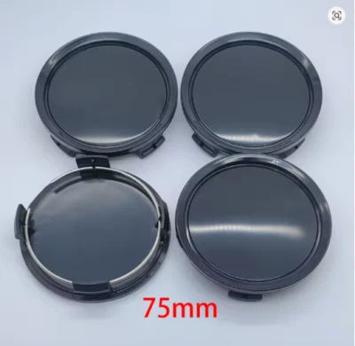 4Pcs 75mm Car Vehicle Wheel Hub Center Cap Cover New ABS Black Universal - Image 1 of 2