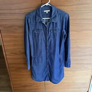 Banana Republic Womens Chambray Blue Jean Denim Shirt Dress Button Down 2 - Bild 1 von 4