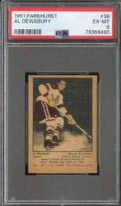 Parkhurst #38 1951-52 Al Dewsbury PSA 6 (RC) Blackhawks *CC0052 - Imagen 1 de 2