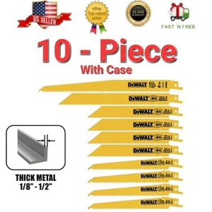 10X DEWALT | Bi-Metal Reciprocating Saw Blade | Lot Bulk Set | Case | Yellow - Picture 1 of 3