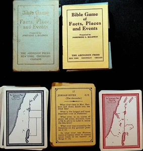 Prensa bíblica juego de hechos lugares y eventos 1922 Abingdon completa en caja - Imagen 1 de 1