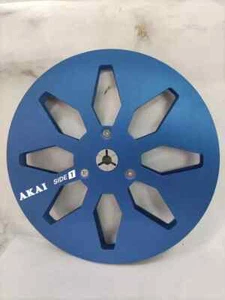 1 Pair Aluminum AKAI blue 7 1/4 Inch Take Up Reel For Open Reel Tape Recorder - Picture 1 of 7