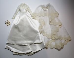 Franklin Mint Princess Grace Kelly Vinyl Doll Wedding Dress *USED*