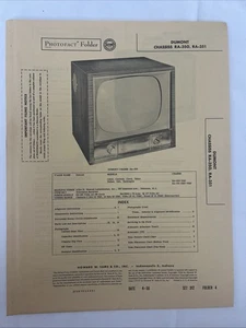 Vintage Sams Photofact Schematic 4-1956 DUMONT CHASSISS RA-350,RA-351 - Picture 1 of 4