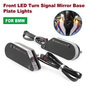 For BMW S1000RR M1000RR 2021-2025 Front LED Turn Signal Mirror Base Plate Lights - Picture 1 of 21