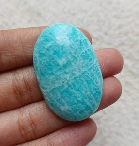Amazonite Oval Shape Cabochon 37.5x24.5x7Approx 52.50Cts AMJ484 - Picture 1 of 3