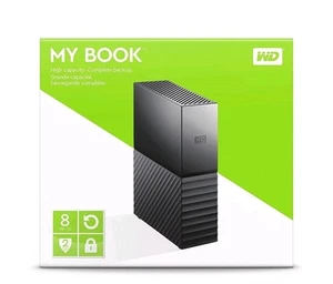 WD My Book 8TB USB 3.0 Desktop Hard Drive w/ Password Protection & Auto Backup - Photo 1/1