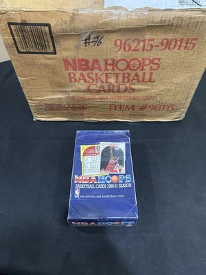 1990-91 NBA Hoops Serie 1 Caja 36 Paquetes Estuche Sellado de Fábrica Fresco Michael Jordan Foto 1 de 4