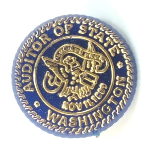 State of Washington Auditor Employee Pin Lapel Pin Hat Pin Lanyard 3/4 Inch Wide - Picture 1 of 4